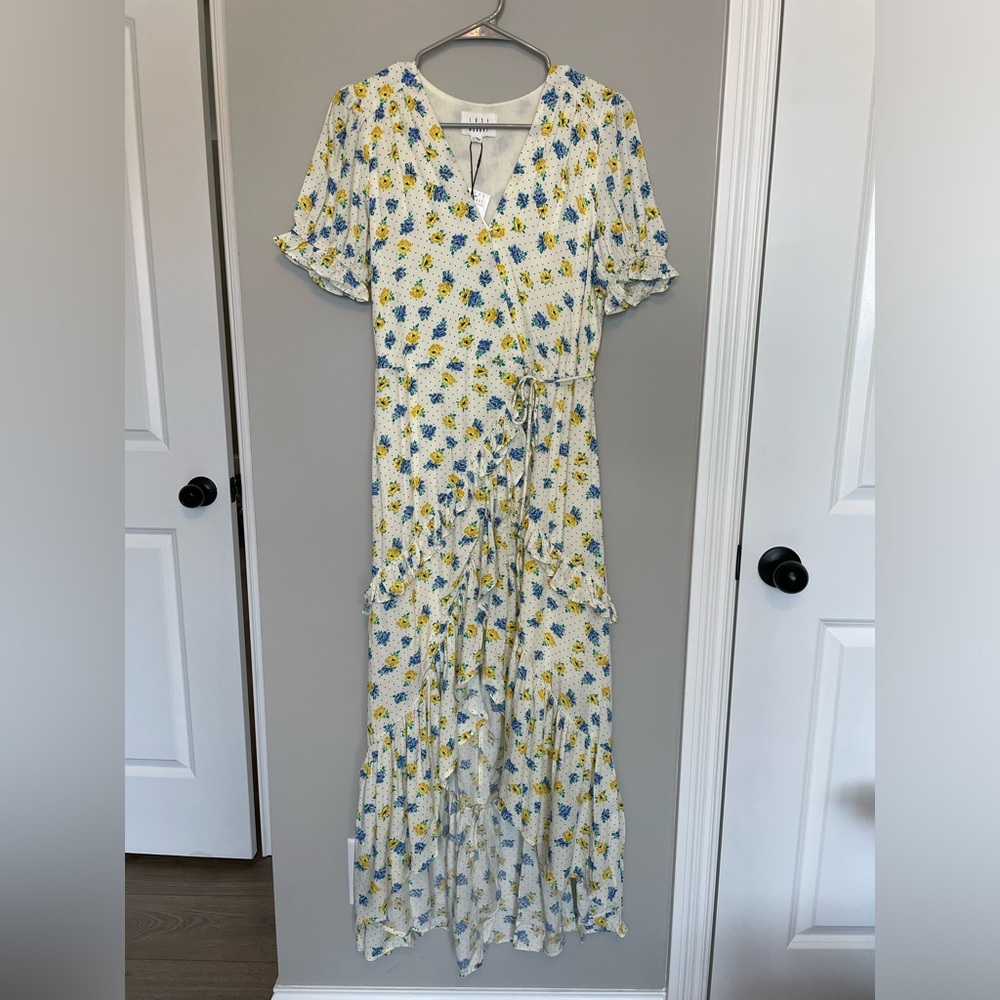 Lost + Wander Mama Mia Ruffled Floral Wrap Dress NWT - Picture 8 of 12